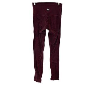 Lululemon Align Pant II 25" Size 4 Maroon Burgundy Merlot Leggings W5DEPS